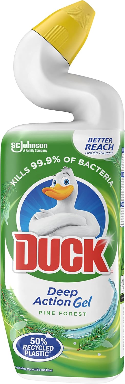 Duck Deep Action Gel Toilet Cleaner Liquid, Removes Limescale, Long Lasting Fragrance, Pine Forest, 750ml