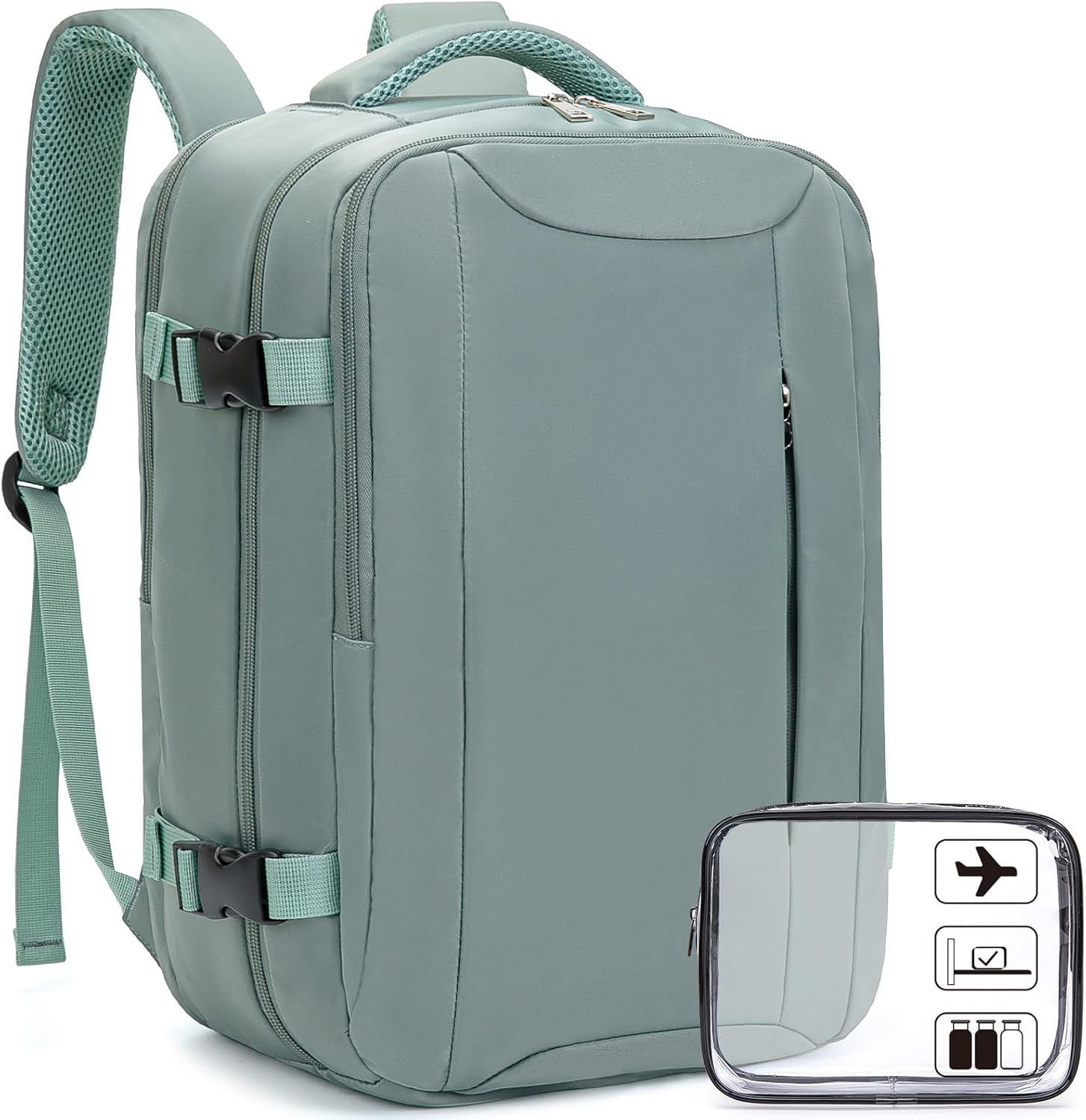 Xkdoai for Ryanair Cabin Bags 40x20x25, Travel Backpack with TSA Approved Clear Bag, Travel Bag Underseat Carry-ons Hand Luggage Bag for Travelling Casual Daypack for Ryan Air Plane