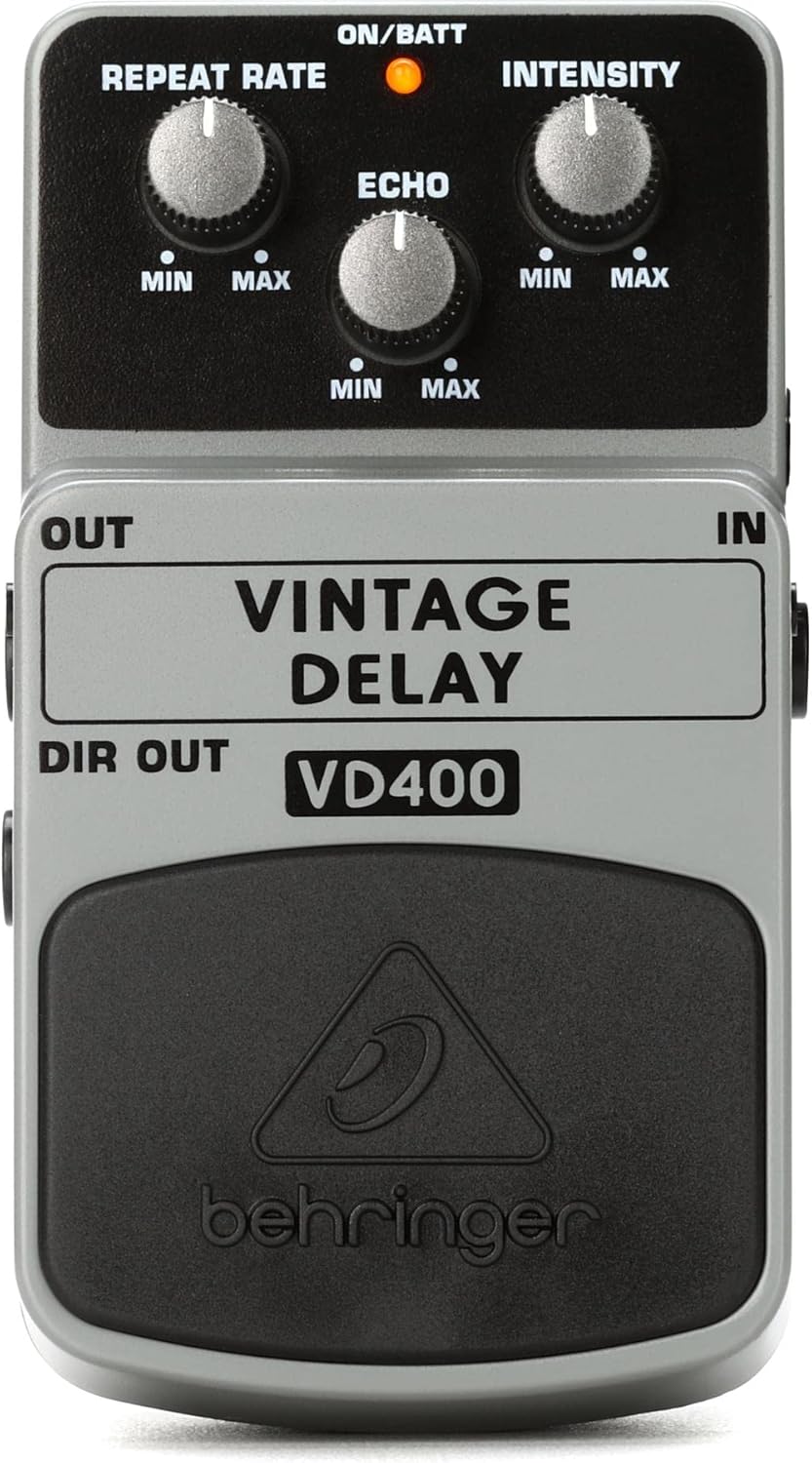 Behringer VINTAGE DELAY VD400 Vintage Analog Delay Effects Pedal, Grey