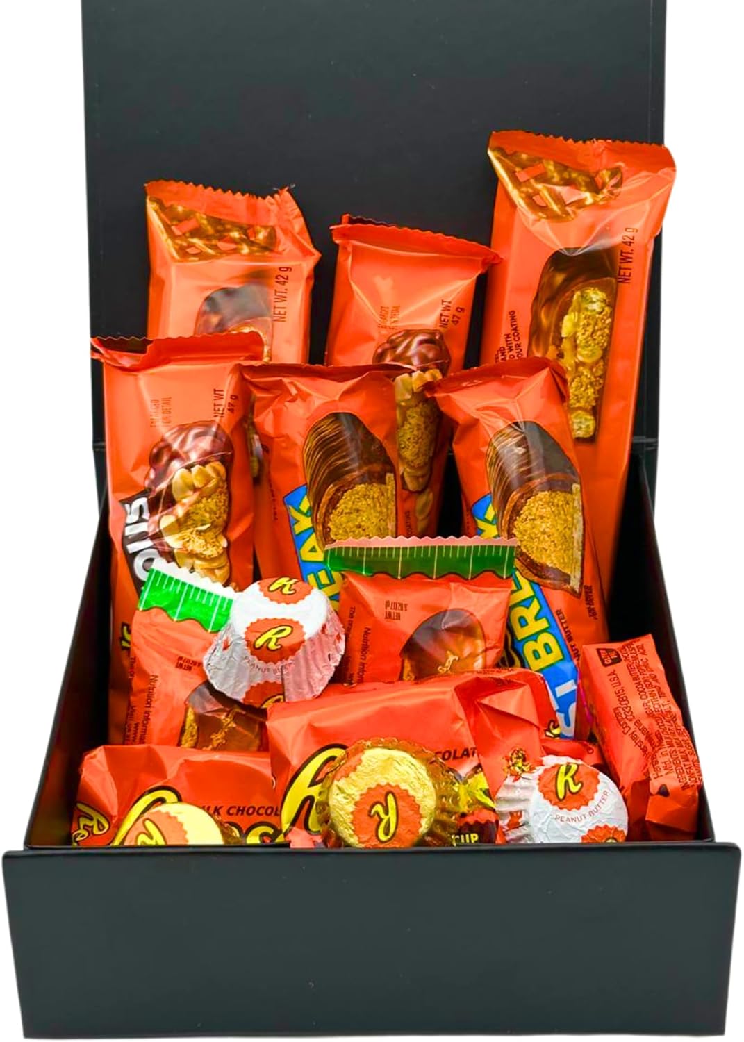Premium Chocolate Gift Box – 17 Assorted American Candy in Black Magnetic Box – Ideal for Father’s Day, Birthdays, Anniversaries & All Occasions