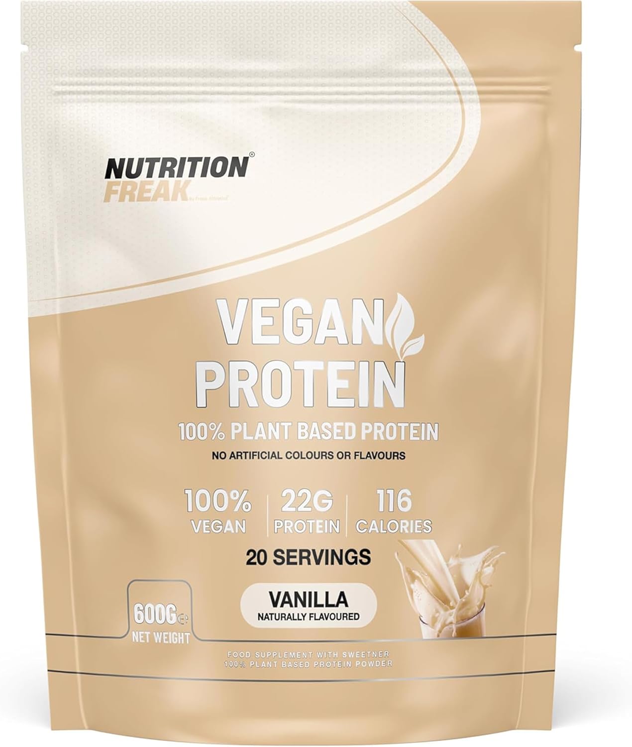 Vegan Protein Powders - Plant Based Vegan Protein Powder 600g Soy Free Protein Powder (Vanilla)