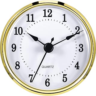 Hicarer 3-1/8 Inch (80 mm) Clock Insert Fit Diameter 3.0 inch (76 mm) Hole (Gold)