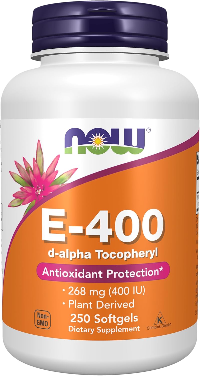 NOW Supplements, Vitamin E-400 IU, D-Alpha Tocopheryl, 250 Softgels