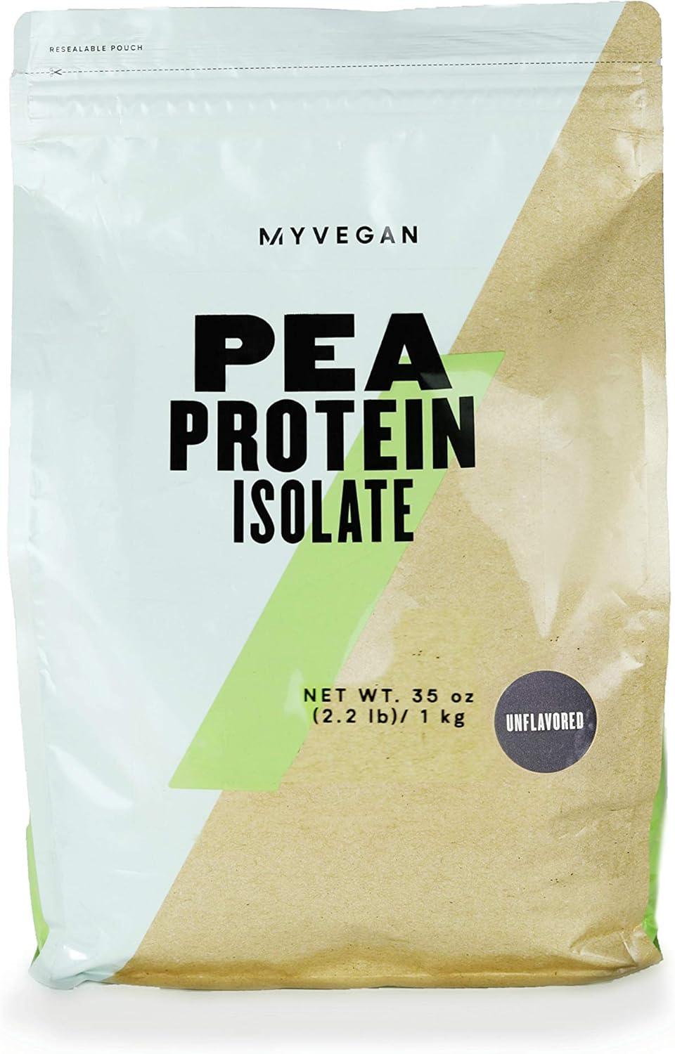 Myprotein® - MYVEGAN Pea Protein Isolate Powder - Natural Plant Based Protein Powder - Gluten Free, Sugar Free, Vegan Fitness Nutrition - Recovery w/Amino Acids - Unflavored, 2.2 Lb (40 Servings)