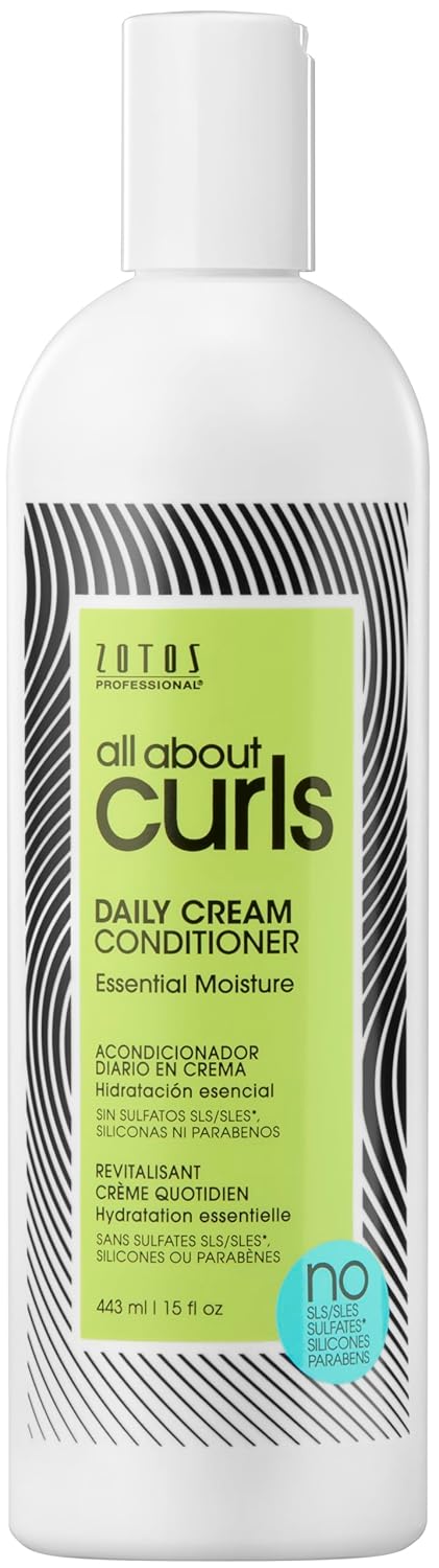 ALL ABOUT CURLS Daily Cream Conditioner | For Curly Hair | Essential Moisture | Strengthens & Softens | 3X Resistance to Breaking | Cruelty Free | Sulfate & Paraben Free