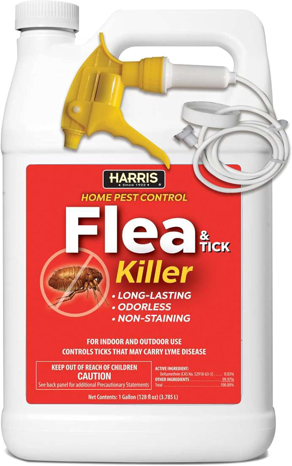 Harris Flea and Tick Killer, Liquid Spray with Odorless and Non-Staining Extended Residual Kill Formula (Gallon)