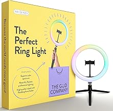 The Perfect 10-inch Portable Ring Light with Stand, Premium Photo and Video Lighting for tiktok Influencer, 5 Dimmable Light Modes, Black (10-Inch)