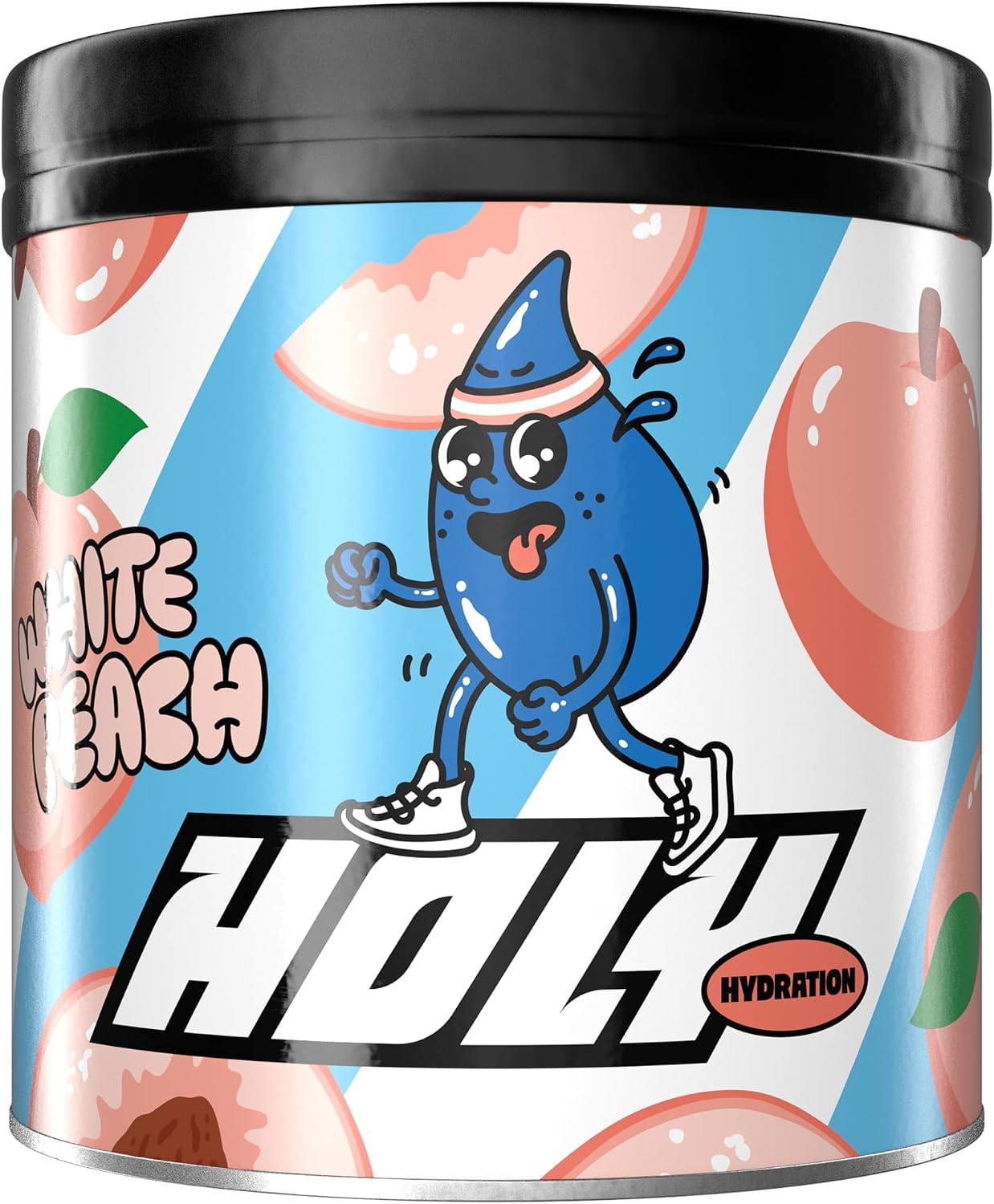 HOLY Hydration ‘White Peach’ | 50 portions with Valuable Electrolytes & Minerals | Hydration Drink | Vegan with 100% Natural Fruit Flavours (350g)