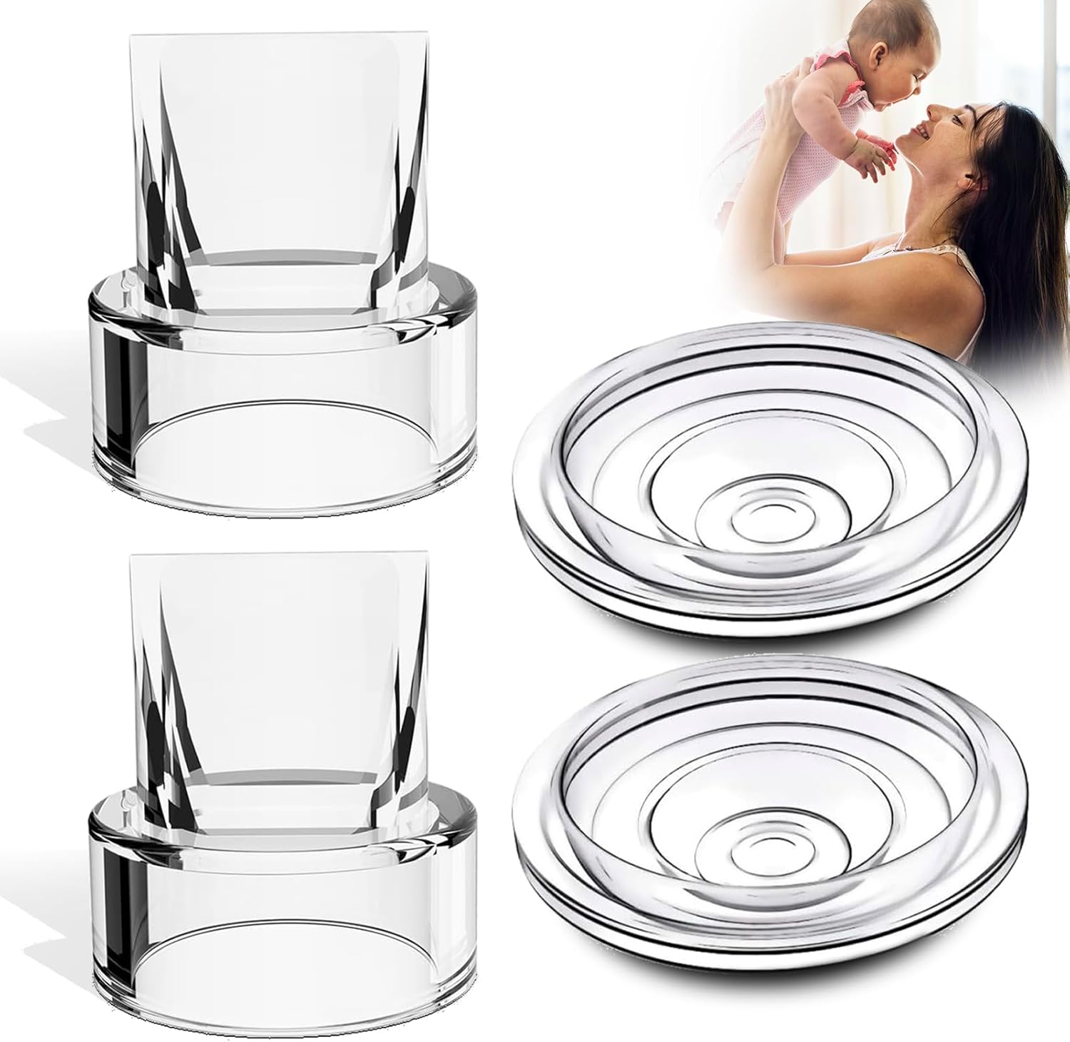 Duckbill Valves 2 Pieces, 2 Piece Set Silicone Diaphragm Compatible with Momcozy Wearable Breast Pumps Replace Parts/Accessories
