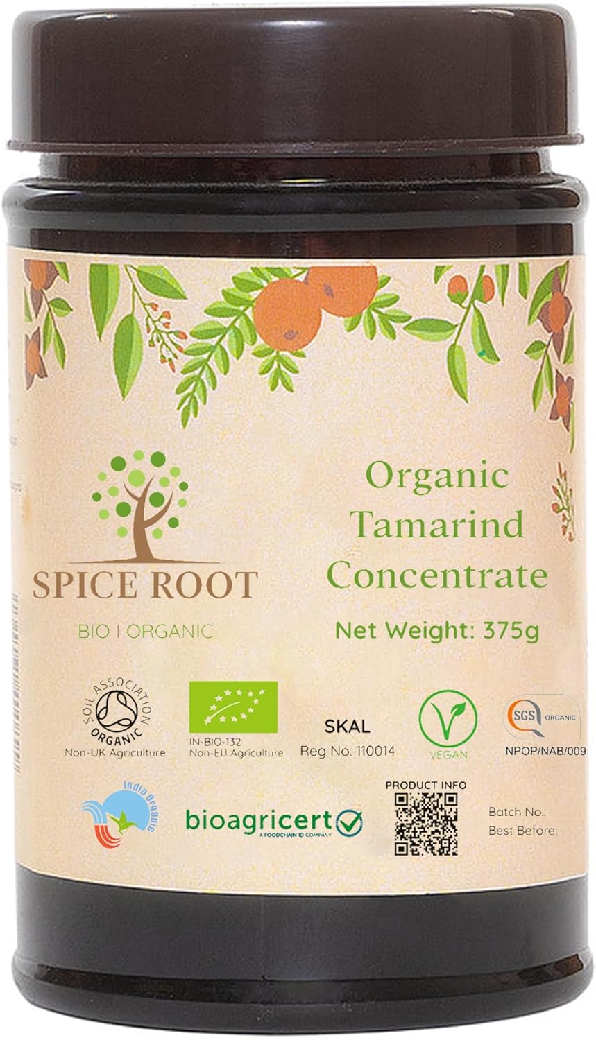 Organic Tamarind Concentrate 375g - Certified Organic, Premium Quality | Vegan | No additivies | Superior Taste