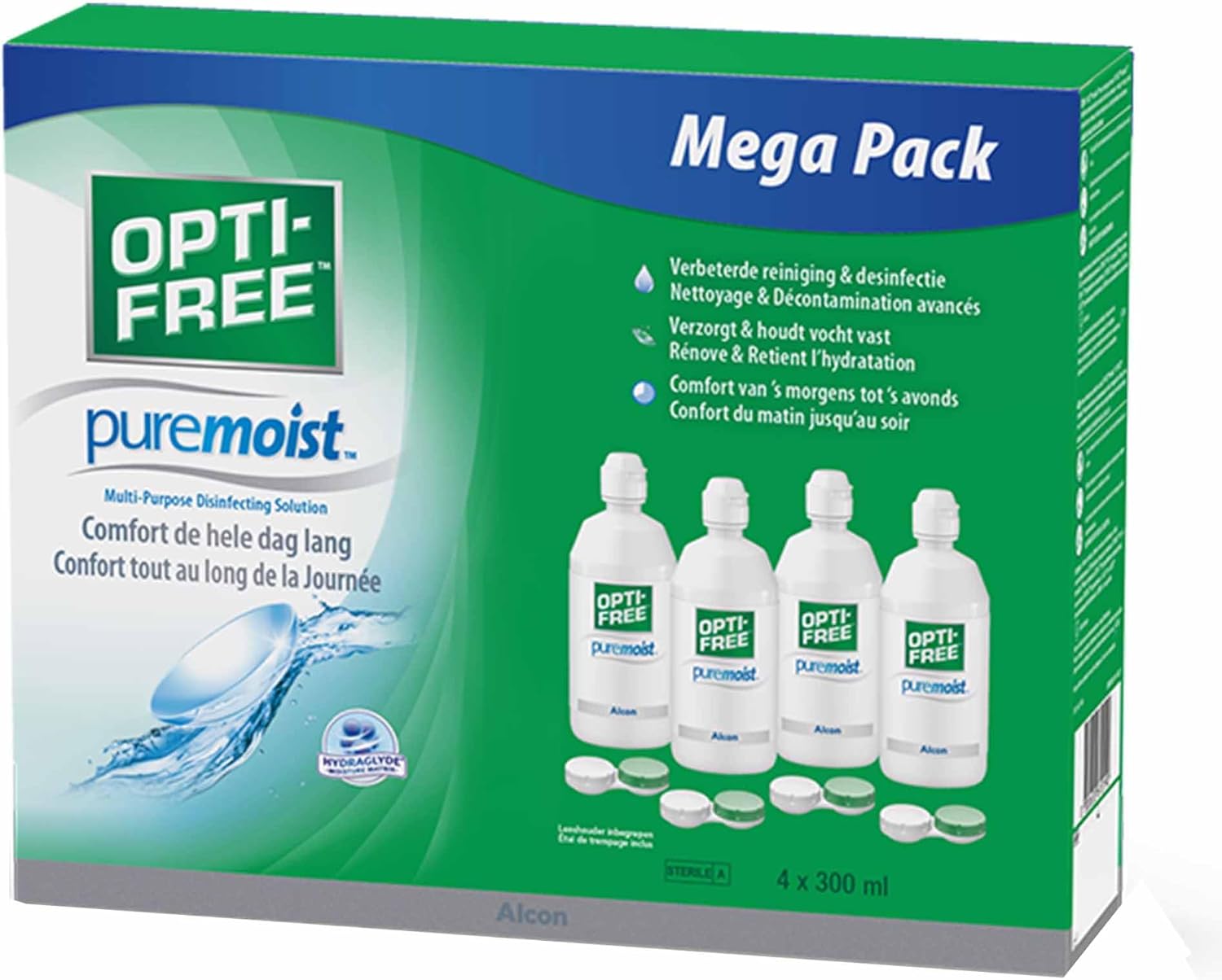 Alcon OptiFree PureMoist Systempack 4 x 300 ml