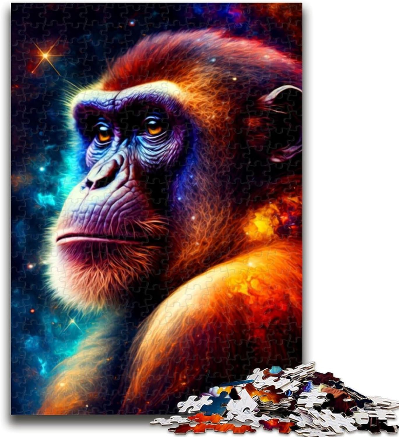 JigsawPuzzle 1000 Pieces for Teenagers Gorilla Challenging Game Toys for Is Ideal As A Gift for The Whole Family 26x38cm