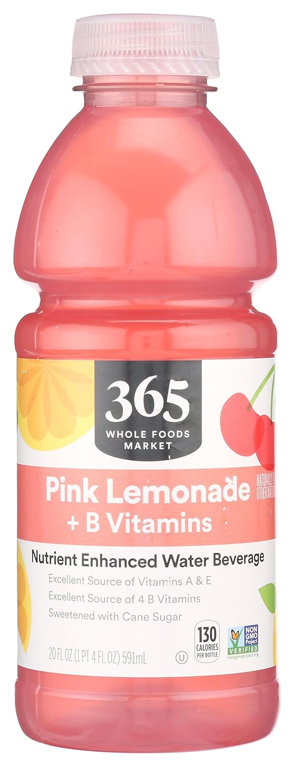365 by Whole Foods Market, Nutrient Enhanced Water, Pink Lemonade + B Vitamins, 20 Fl Oz