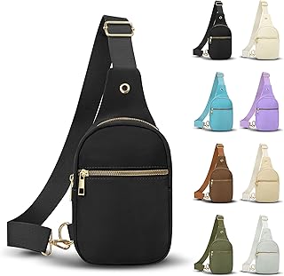 VOROLO Large Sling Bag,Crossbody Bags For Women and Men Chest Bag with Ajustable Strap Trendy Sling Cross body Bag Black