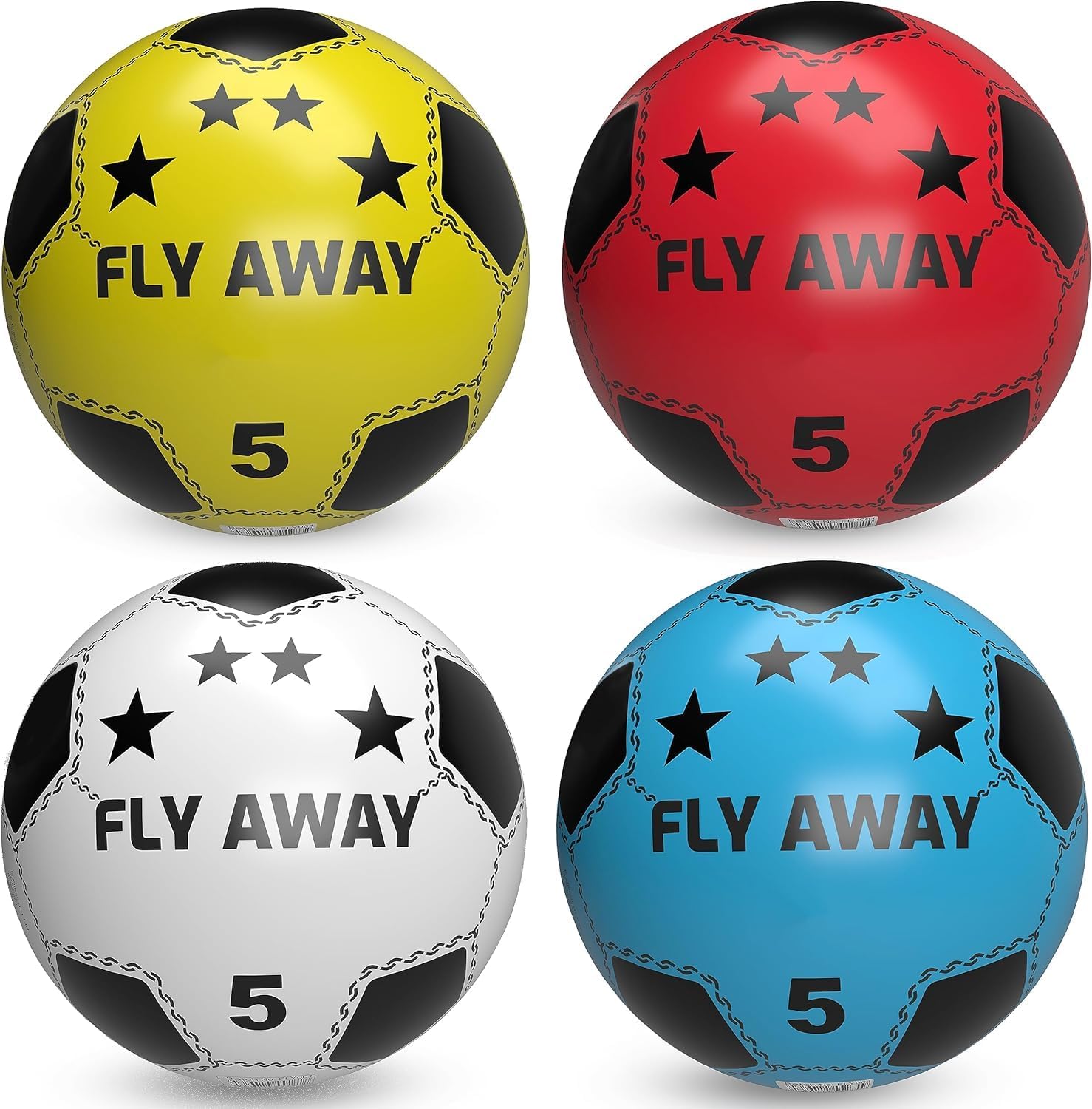 Soccer Shoot PVC football toy ball For Kids (Deflated) Lightweight Adjustable Inflatable for Indoor Outdoor Play Beach, Home, Birthday, School & Parties Assorted Colors