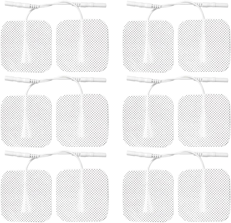 QUILLE Premium TENS/EMS Unit 20 Electrode Pads 2"x2" in. Reusable Self Stick Gel Carbon Electrodes