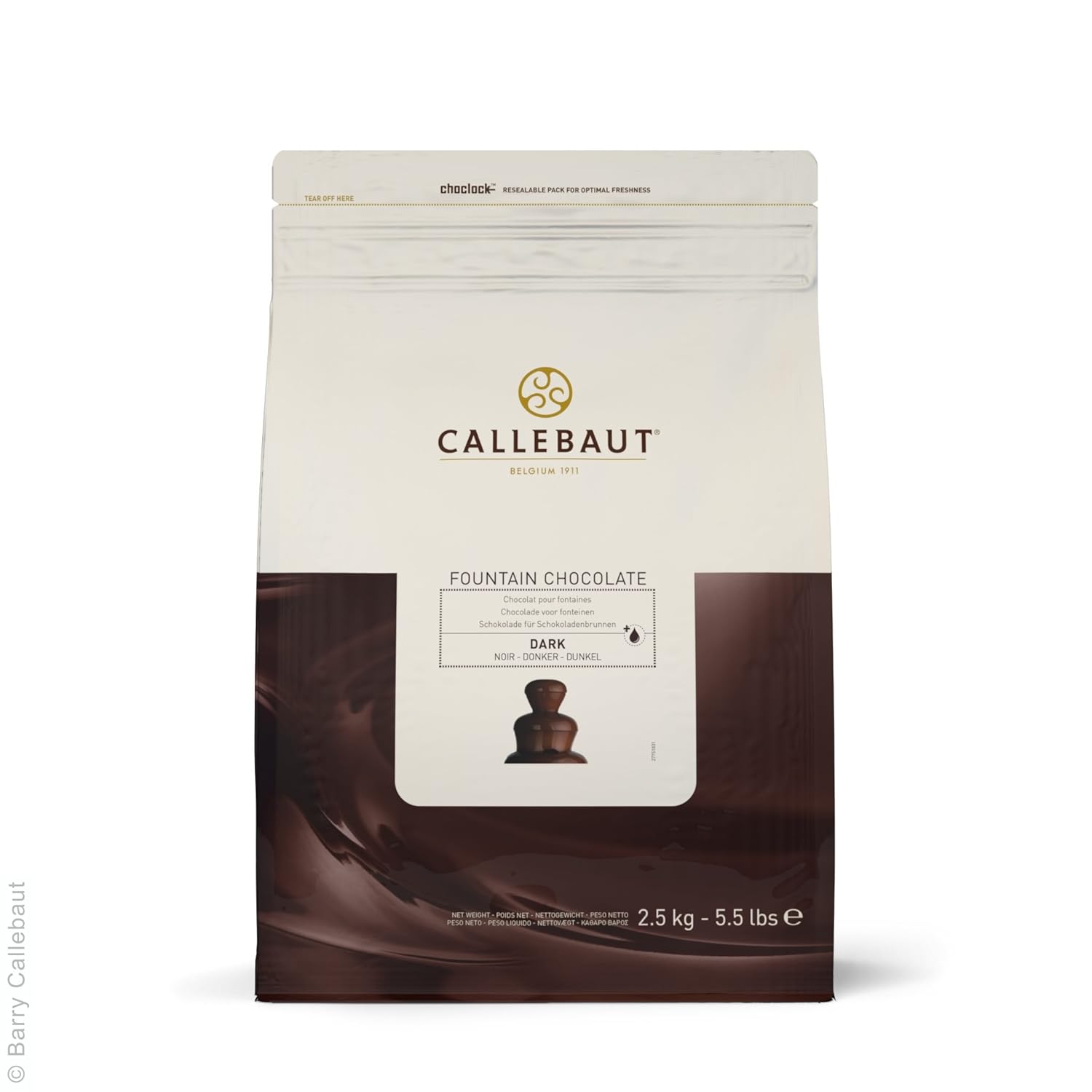 Callebaut Belgian Dark Chocolate for Fountains 5 pounds