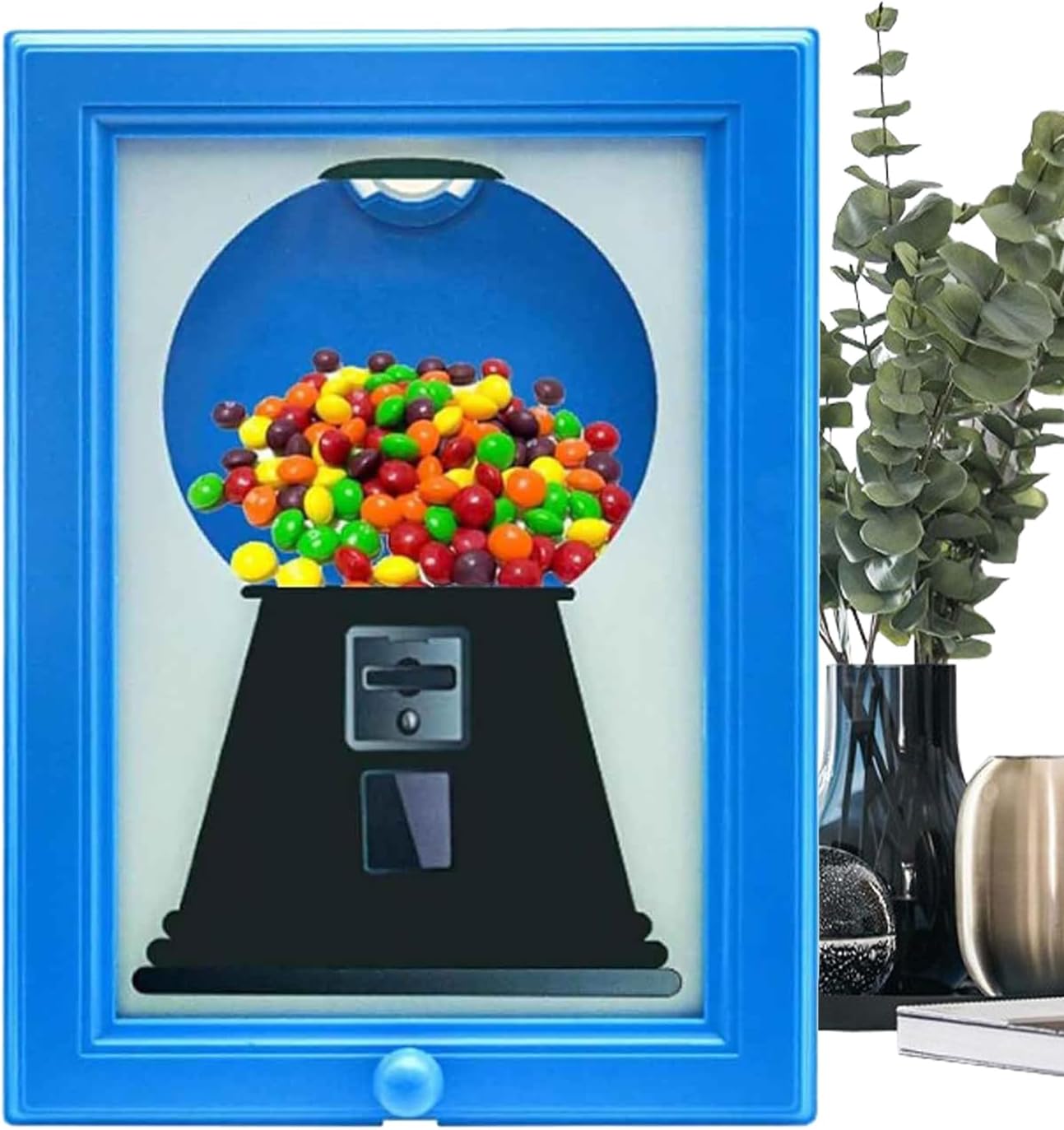 Handy Candys Dispenser Photo Frame | Sweet Dispenser Machine | Candy Machine Dispensers Frame | Creative Vending Toy Decorative Snack Container for Party Kitchen Pantry Living Room Shelf Desktop Home
