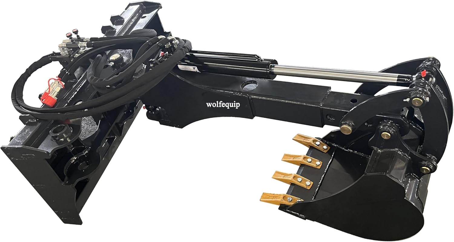 Big Arm Backhoe Fronthoe 72" digger depth Bucket Skid Steer Attachment
