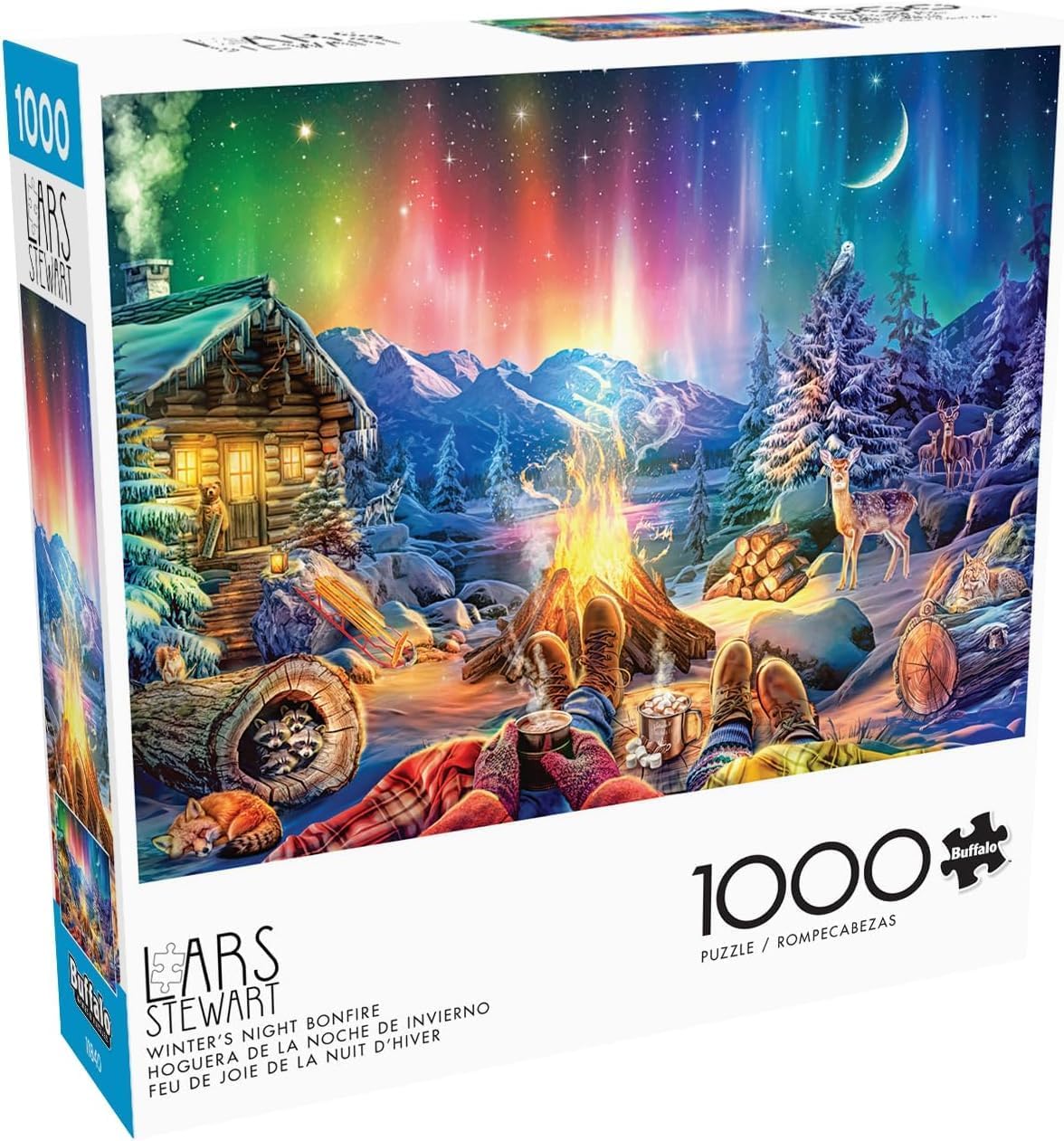 Buffalo Games - LARS - Winter's Night Bonfire - 1000 Piece Jigsaw Puzzle for Adults -Challenging Puzzle Perfect for Game Nights - Finished Size is 26.75 x 19.75