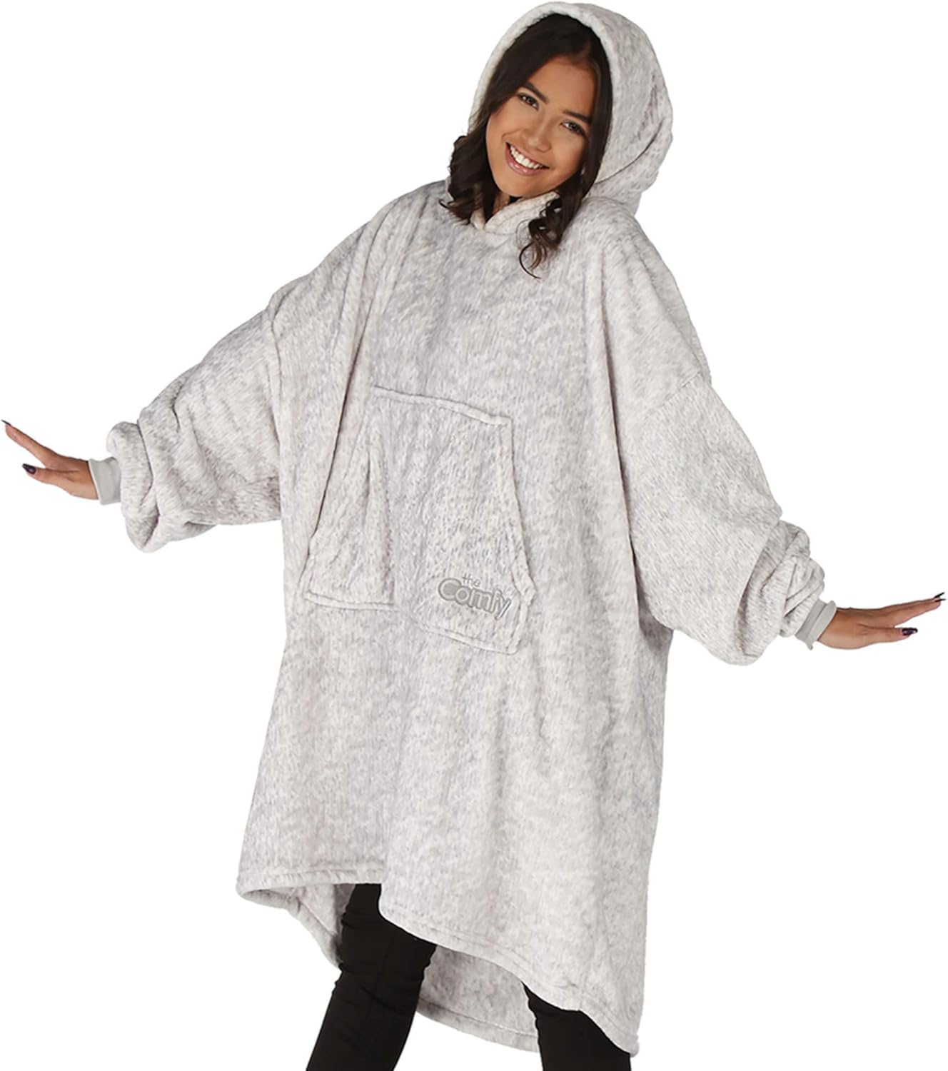 THE COMFY Dream | Lightweight Microfiber Fleece Wearable Blanket, Oversized Design with Hood from Shark Tank, Soft Oversized Pocket Blanket, Warm and Cozy Gifts