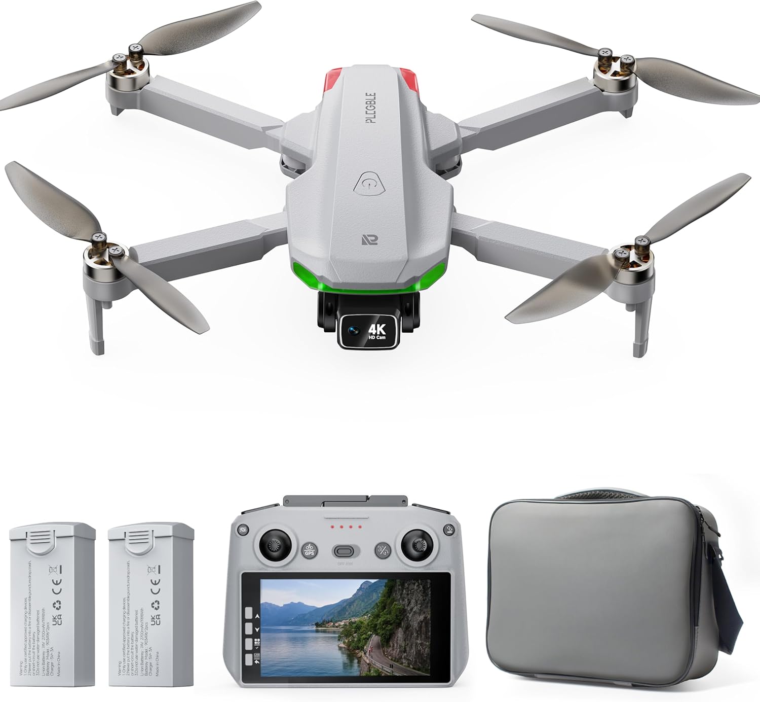 Drone with EIS 4K Camera for Adults, GPS Drone with Screen on Controller, 70 Mins Flight, 10KM Long Range Transmission, AI Track&Orbit Mode, Follow Me, Auto Return, Lightweight and Foldable RC Drones for Beginner Toy Gifts, Under 249g