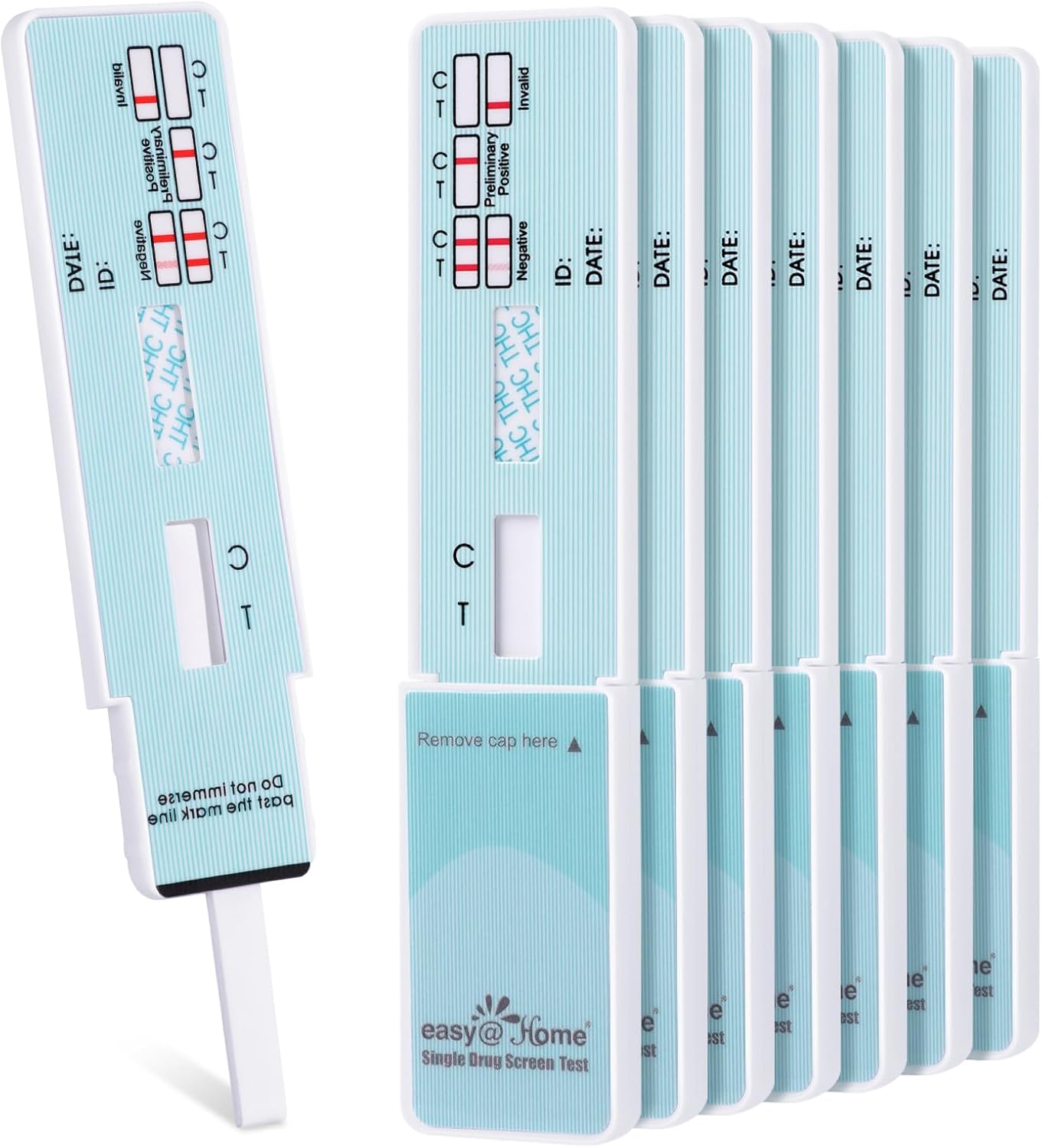 Easy@Home THC Drug Test Kit - Marijuana/Weed Urine Tests for Home Use (16 Pack), 50ng/ml Cutoff Level THC Single Panel Testing Kits, #EDTH-114