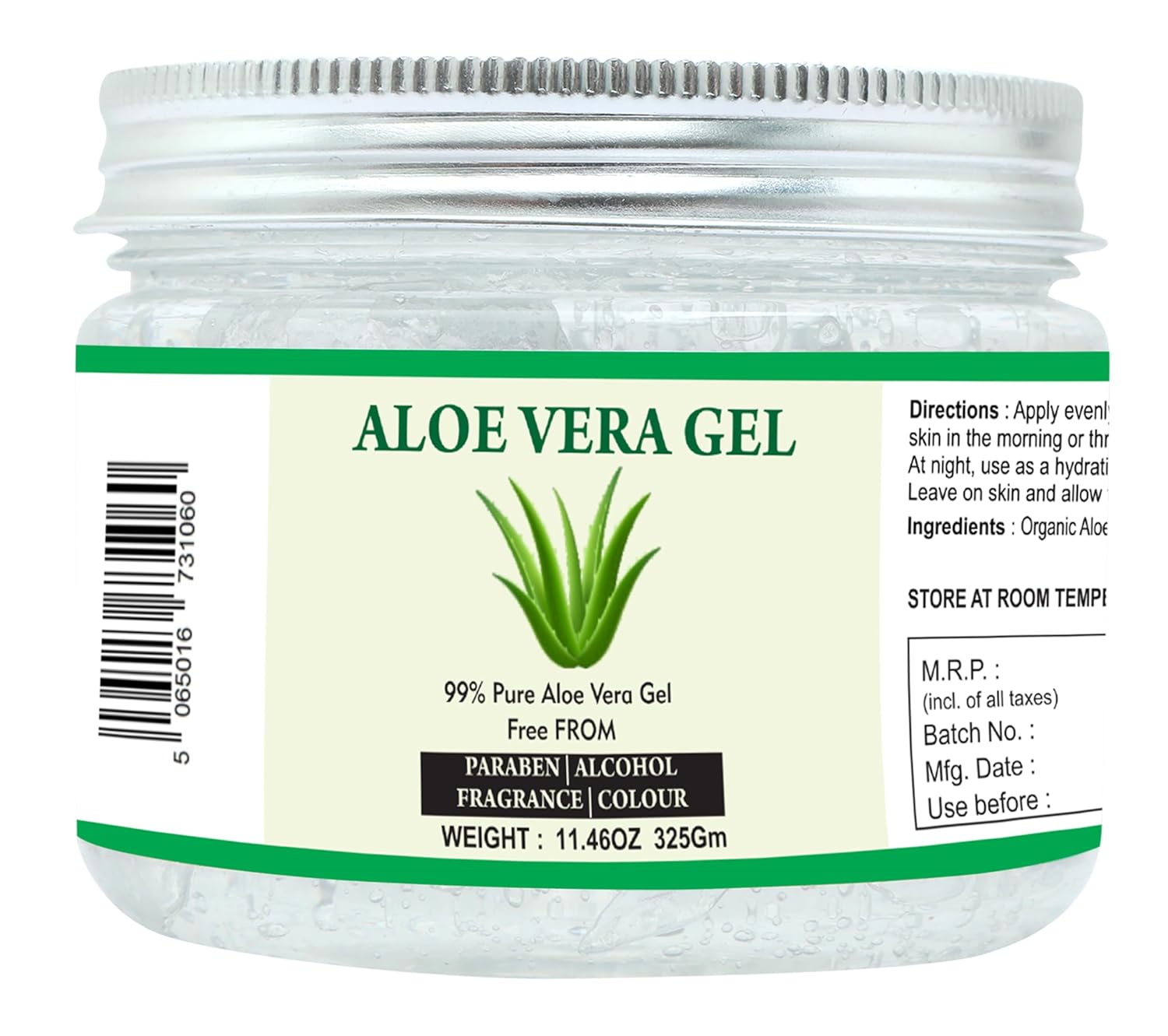 Aloe Vera Gel | 99% Pure Natural Aloe Gel | For Moisturizing Face Skin & Hair Care,Durable Moisturizing Hydrating Soothing | Non-Sticky (11.46 oz)