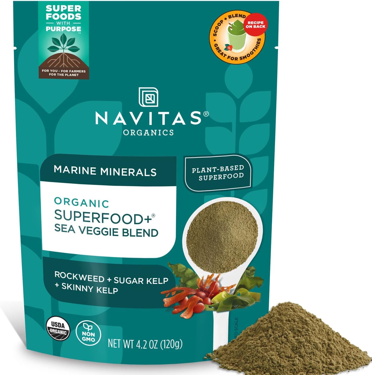 Navitas Organics Organic Sea Veggie Blend Superfood Plus, 4 OZ…