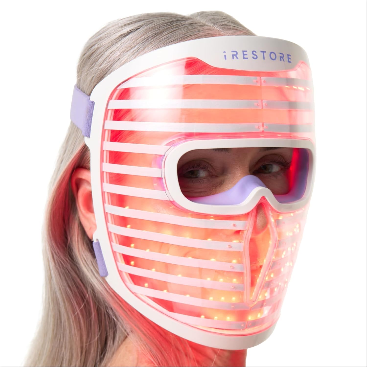 iRestore Illumina LED Face Mask - Advanced Skin Care Tool with Red, Infrared and Blue Light Therapy, Improves Skin Look, Promotes Shine and Supports a