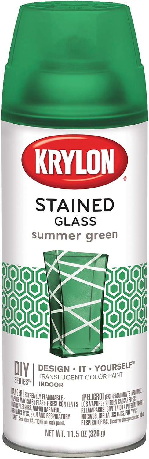 Krylon K09028000 Stained Glass Paint, Summer Green, 11.5 oz.