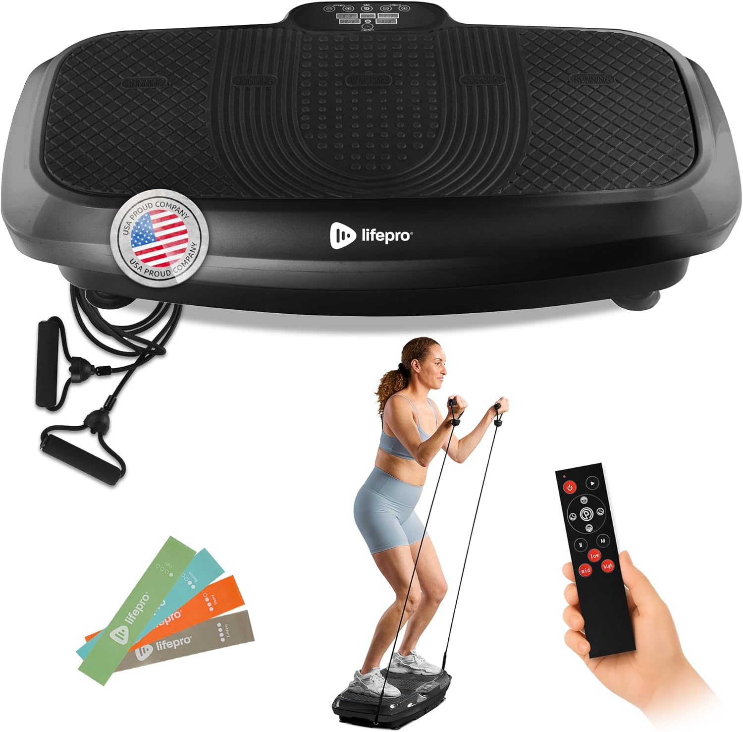 Lifepro Vibration Plate Exercise Machine with Magnetic Acupoints - Full Body Vibration Platform for Beginners and Recovery - Ideal Lymphatic Drainage Massager for Muscle Toning and Overall Fitness