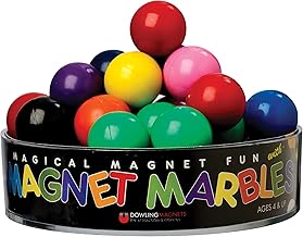 Dowling Magnets - 736606 Magnet Marbles (.63 inch in Diameter), Clear Dish, Small, Set of 20