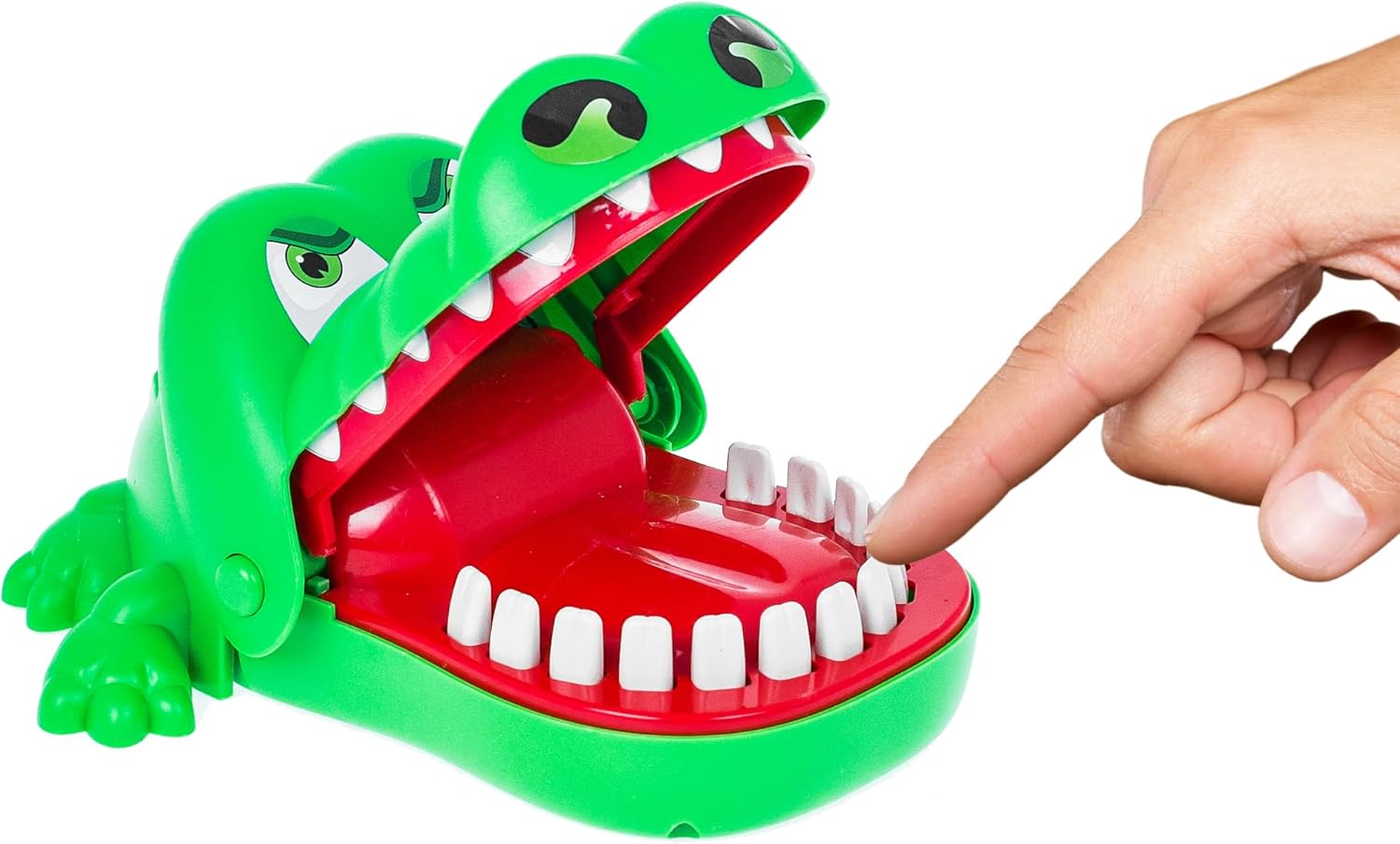 iTrend Crocodile Dentist – Dinosaur Biting Finger Game – Family Entertainment – Funny Toys for Kids and Adults – Green Crocodile Mouth Toy