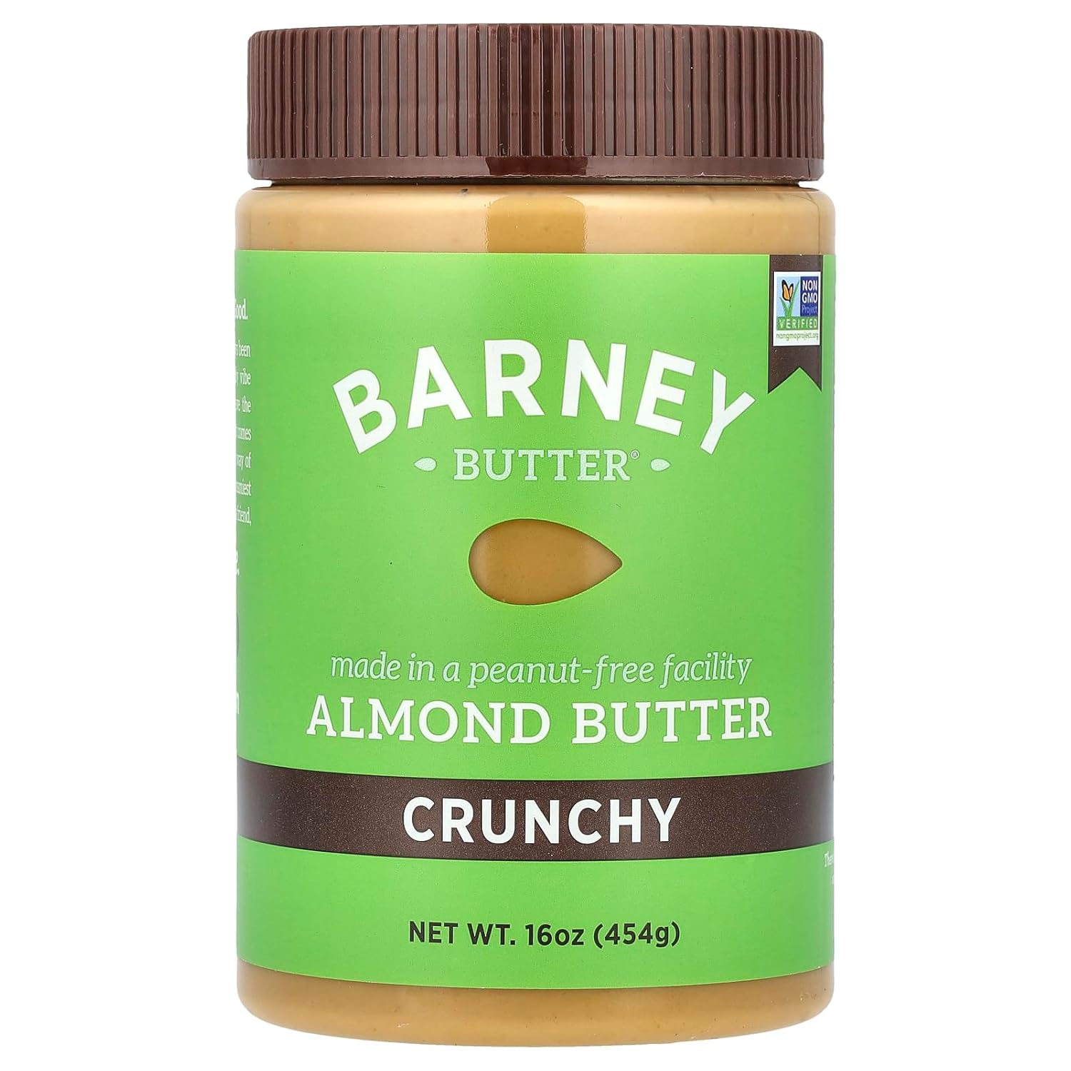 Barney Butter Almond Butter, Crunchy, 16 Ounce Jar, Skin-Free Almonds, No Stir, Non-GMO, Gluten Free, Keto, Paleo, Vegan
