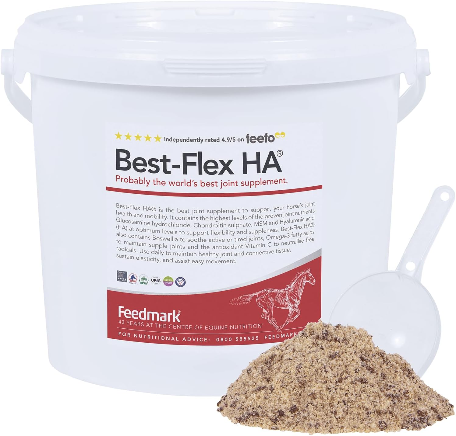 BEST-FLEX HA | Probably the World’s Best Horse Joint Supplement | Support Horse Joint Health & Mobility | 30 Days Supply | 3.2kg | 100% British Made | UFAS & BETA NOPS Accredited
