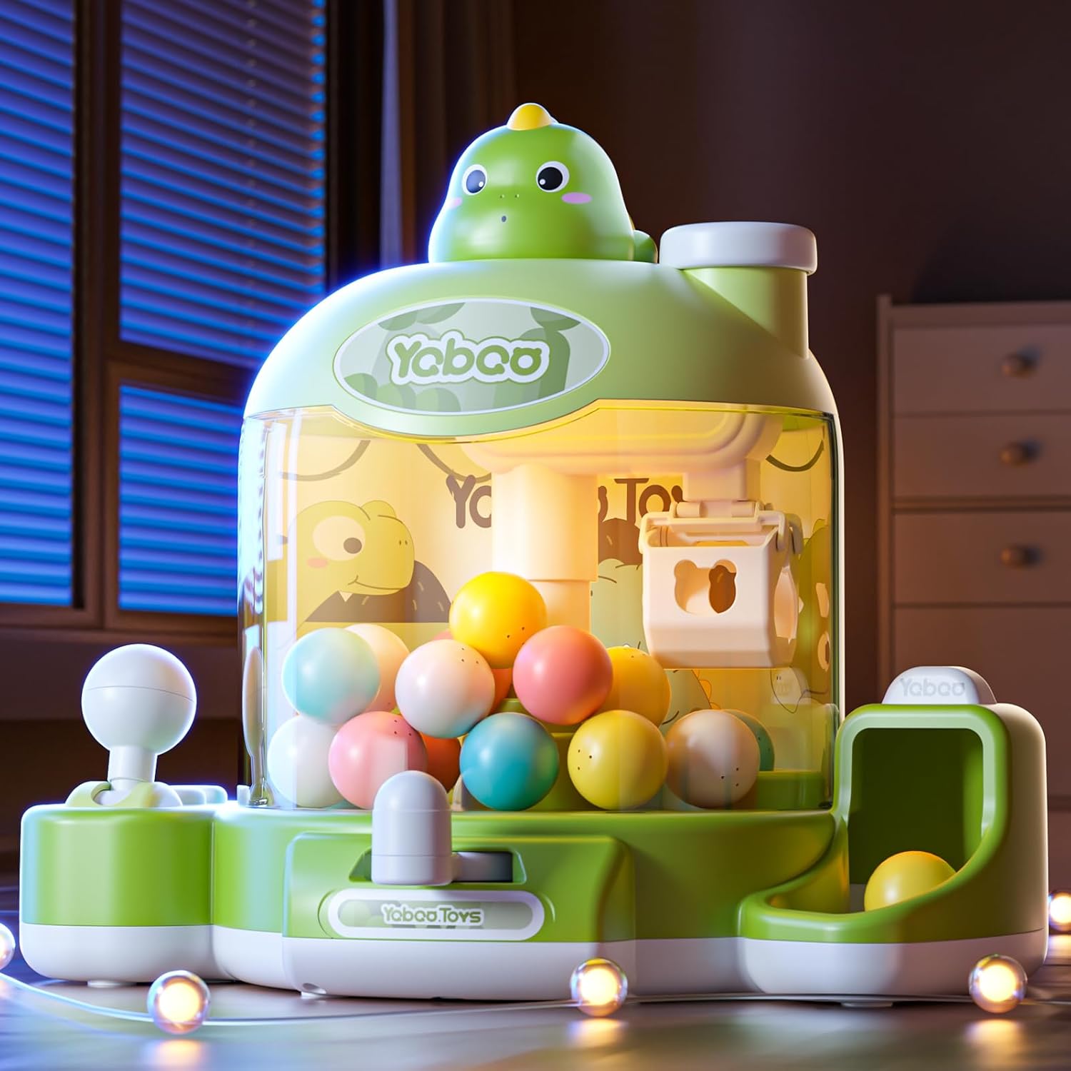 Skirfy Dinosaur Vending Machines Kids Toys Mini Vending Machines Gumball Prize Machines Maker Game Claws Machines Game Sensory Toys Dolls Gifts（Green）