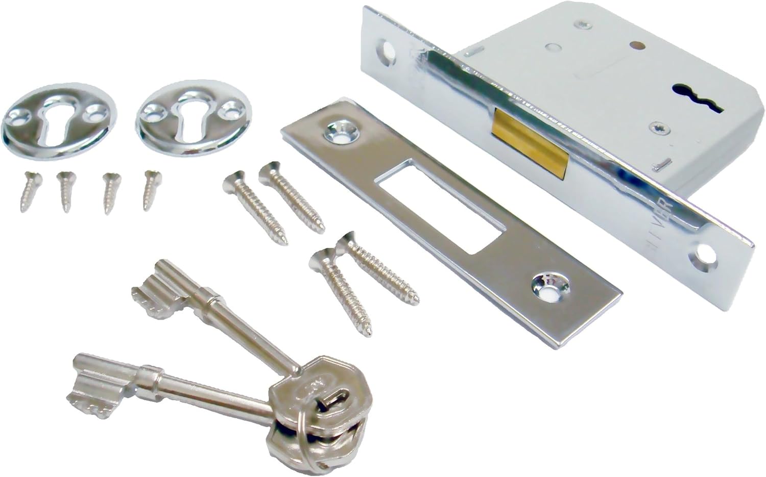 Era 472-61 2.5-inch/ 64mm 3 Lever Deadlock - Chrome Effect