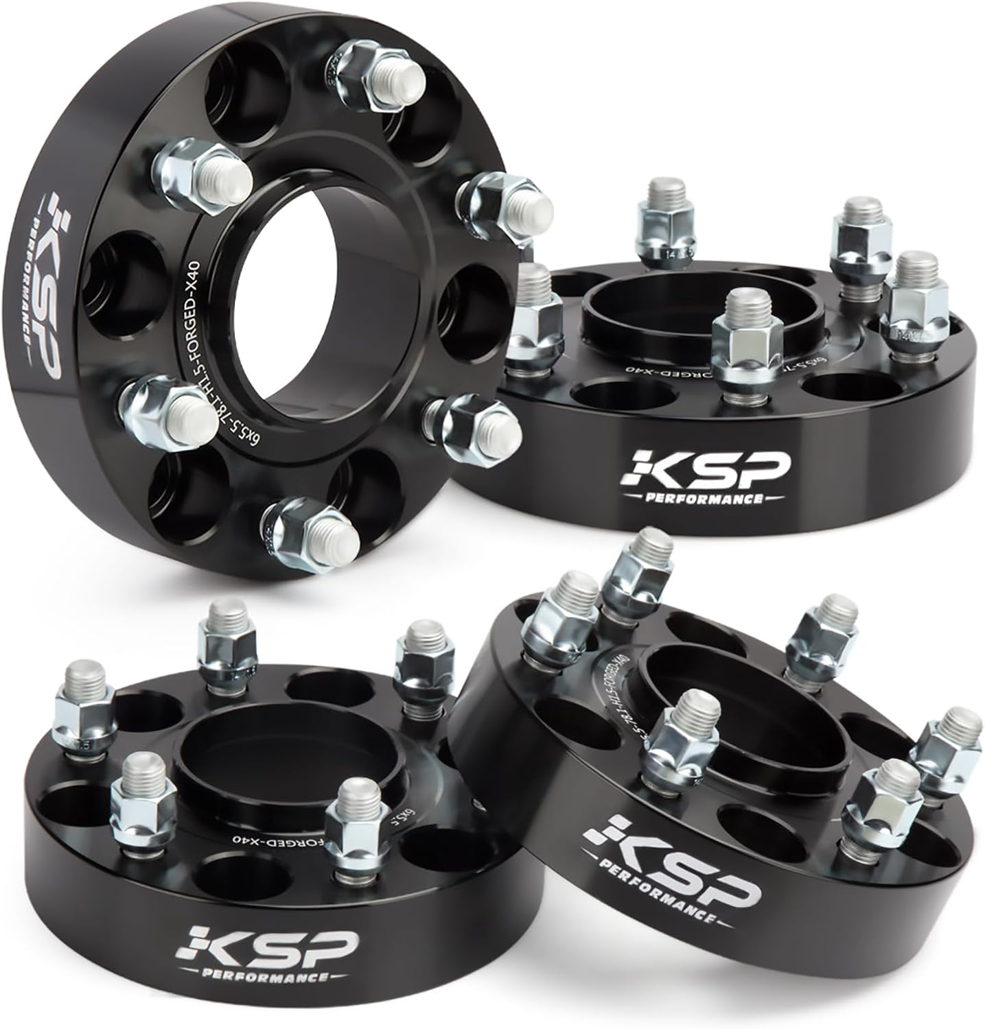 KSP 6X5.5 Wheel Spacers for Silverado Sierra,1.5"(38mm) Real Forged Spacers with 78.1mm Hub Bore M14x1.5 Studs fit for Tahoe Avalanche Express Suburban Sierra Yukon