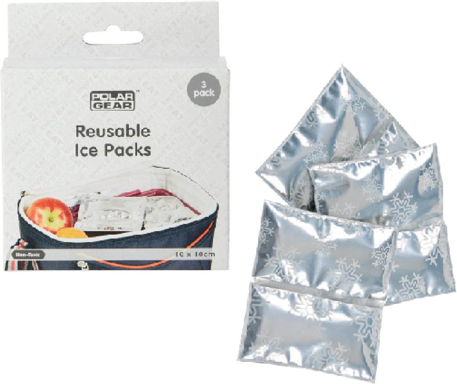 Polar Gear ice Pack, Silver and Blue, 10cmx10cm