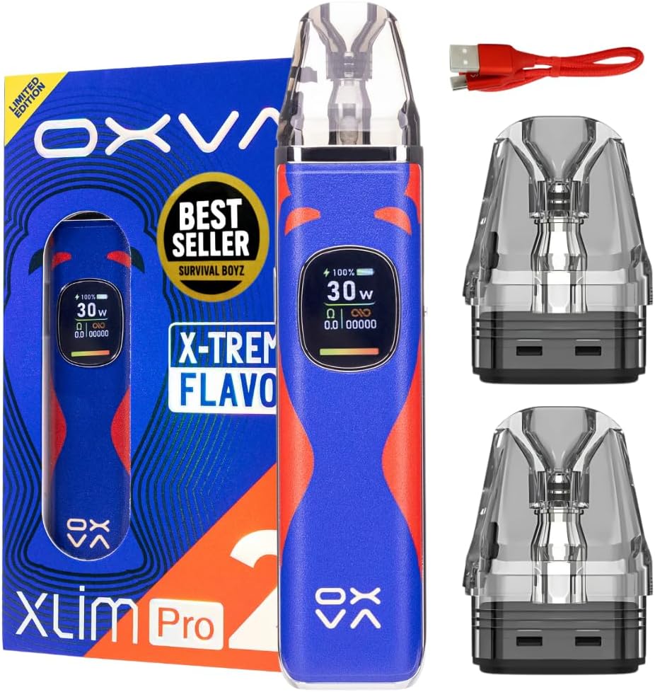 Oxva Xlim Pro 2 Pod Kit [Limited Edition] - Available in 24 colours, 2A Fast Charge, 1300mAh Battery, 0.56" Ultra-HD Color Screen - No Nicotine