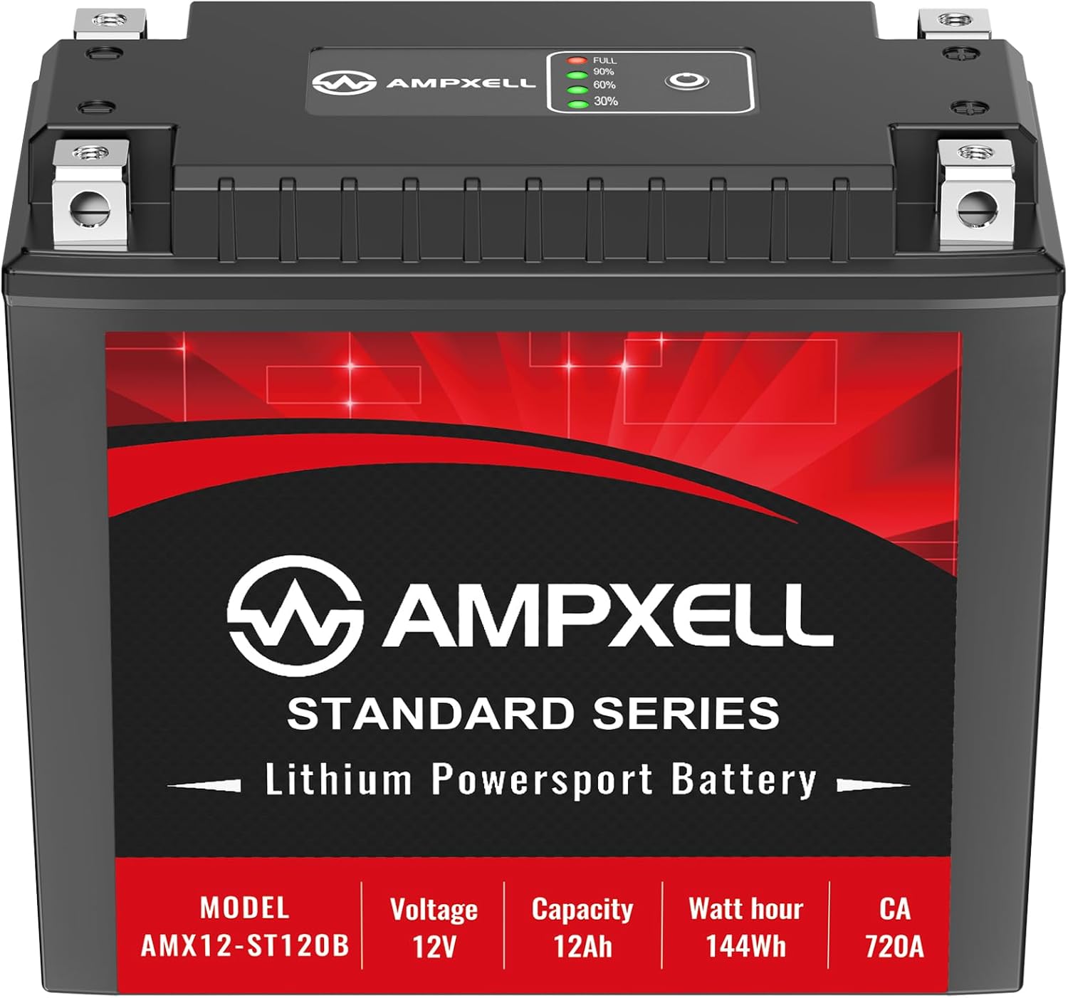 Lithium Motorcycle Battery YTX20L-BS 12V 720A 12Ah Replacement ETX20L Powersport, Motorcycle, ATV, UTV, Scooter, 4 Wheeler and Generator Battery etc.