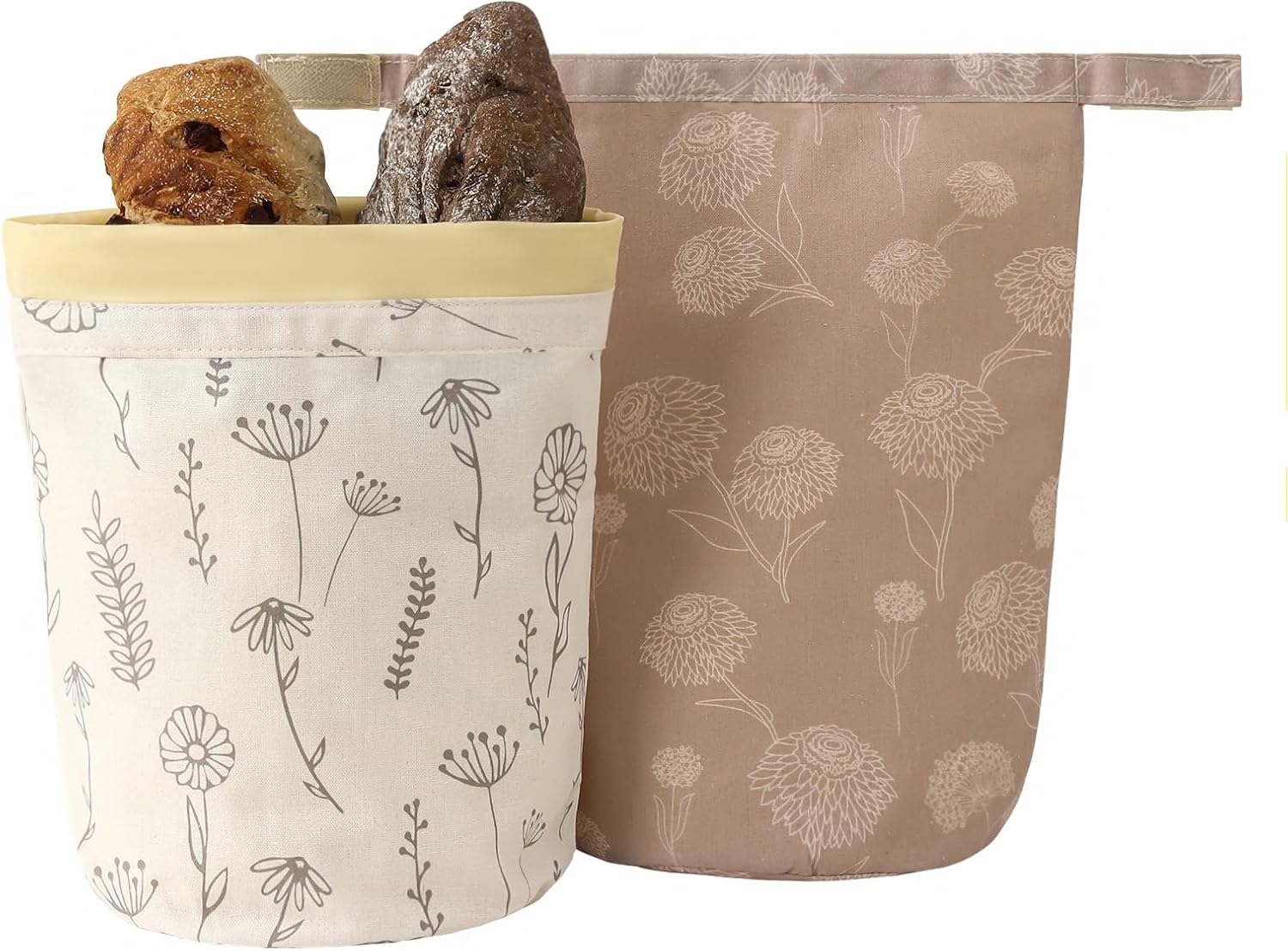 Beeswax Bread Bags for Homemade Bread Sourdough. A Set of 2 Colors