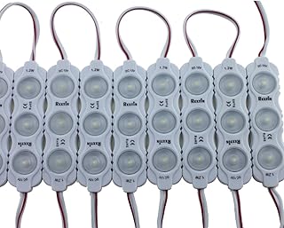 REXTiN Super Bright 200pcs New Model 2835 3 LED Module 120-150LM Per Module Waterproof Decorative Light for Letter Sign Advertising Signs with Tape Adhesive Backside (White)