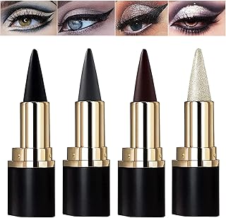 UNIFULL 4 color Gel Eyeliner, Cream Eyeliner Tool Smudge Proof Eyeliner Pencil Matte Black Eyeliner Pencil Tattoo Eyeliner Pen Eyeliner Gel Stick Makeup Eye-liners for Women(4 color)