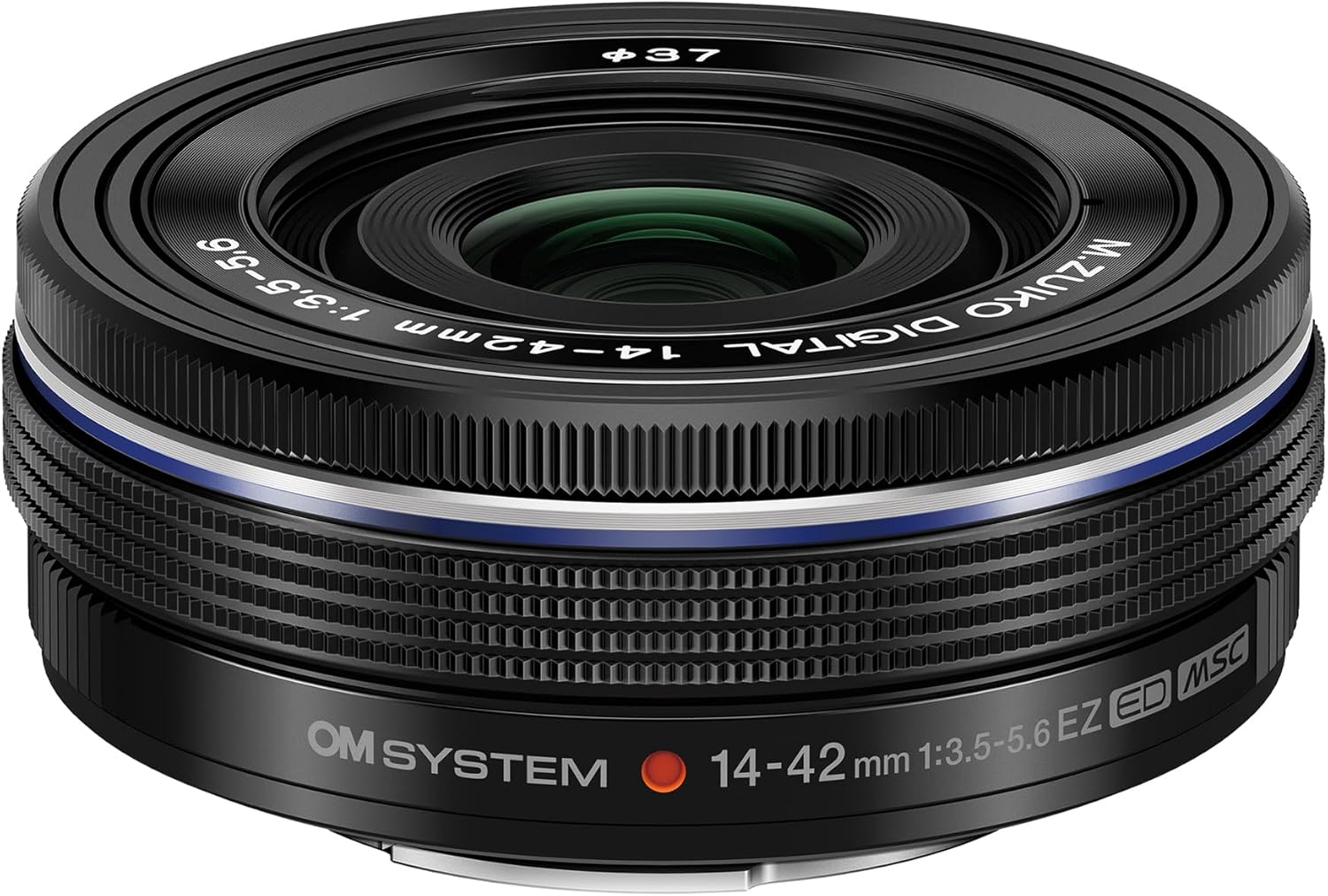 OM SYSTEM Olympus M.Zuiko Digital 14-42mm F3.5-5.6 EZ Black for Micro Four Thirds System Camera, Compact 3X Zoom Lens