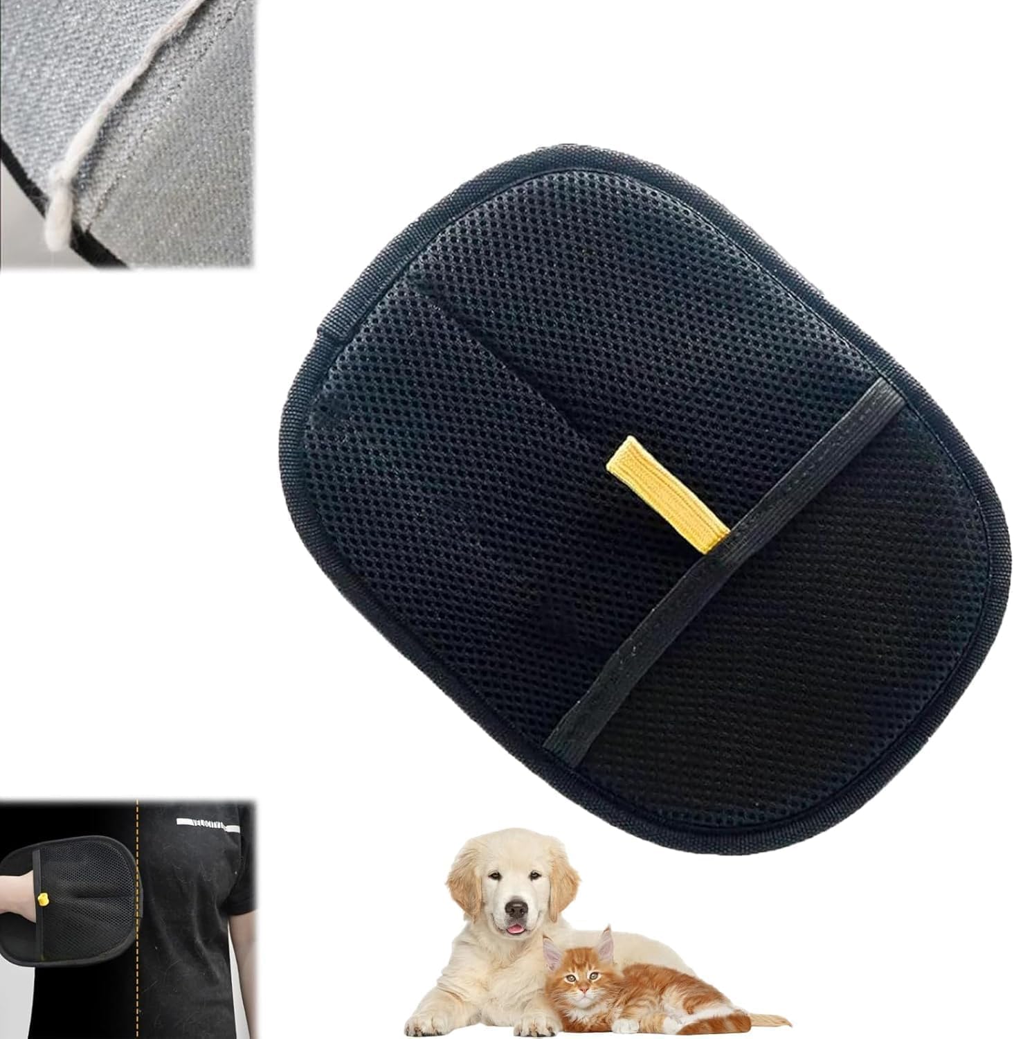 Pet Hair Remover, Electrostatic Pet Hair Removal Gloves, Reusable Cat & Dog Hair Remover for Couch, Furniture, Carpet, Car Seat, Upgraded Animal Fur Removal Tool, Cat Grooming Gloves (1PCS)