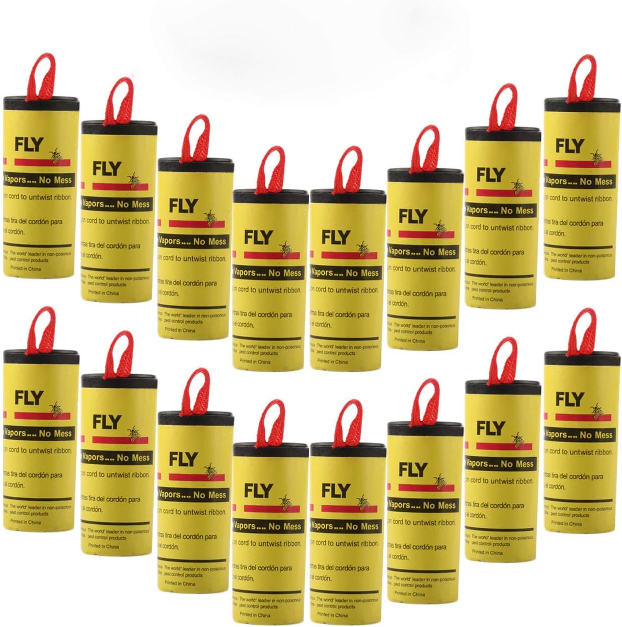 Ram® 20 x Pesticide Free Fly Paper, Sticky Fly Catchers Set for Indoor or Greenhouse