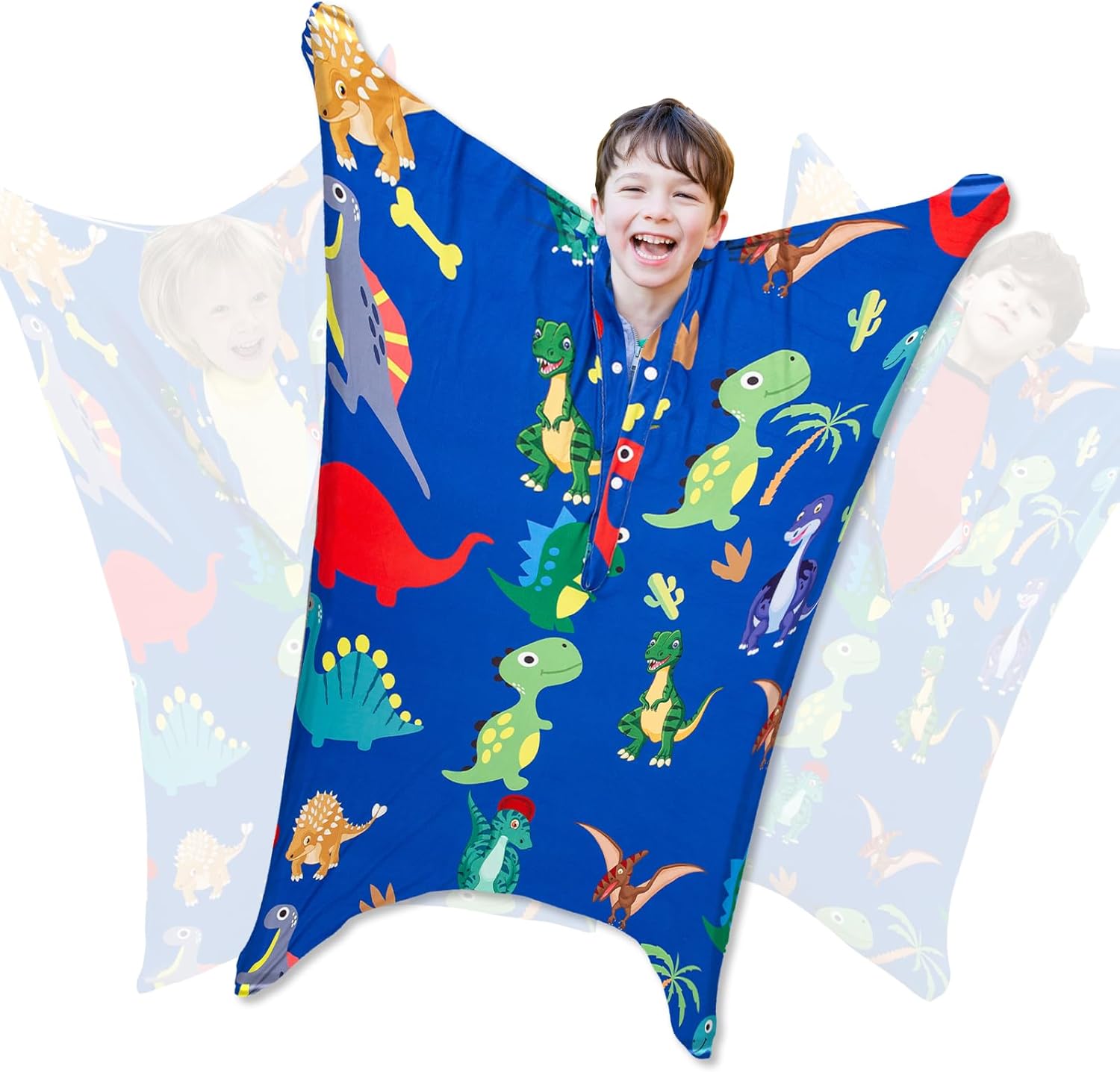 Dinosaur Sensory Body Sock for Autistic, Sensory Socks for Kids, Sensory Items for Lmprove Sensory Processing Disorder, Special Needs Body Socks for Kids with Sensory Issues Gifts (Medium)