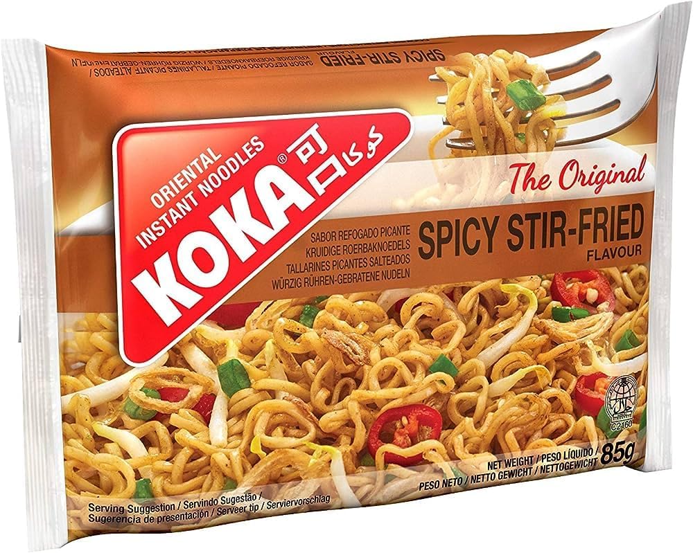 KOKA Oriental Noodles-All Flavours Multi Listing (Pack of 30)- Stir-Fried Noodles 85G(30 Packets)